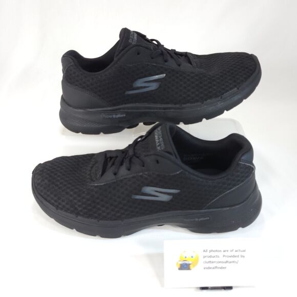 Skechers GoWalk 6 Athletic Lace Up Walking Shoe Womens Size 9.5 124514 Black - Picture 5 of 10